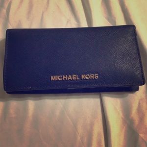 Navy blue Mk wallet , gently used